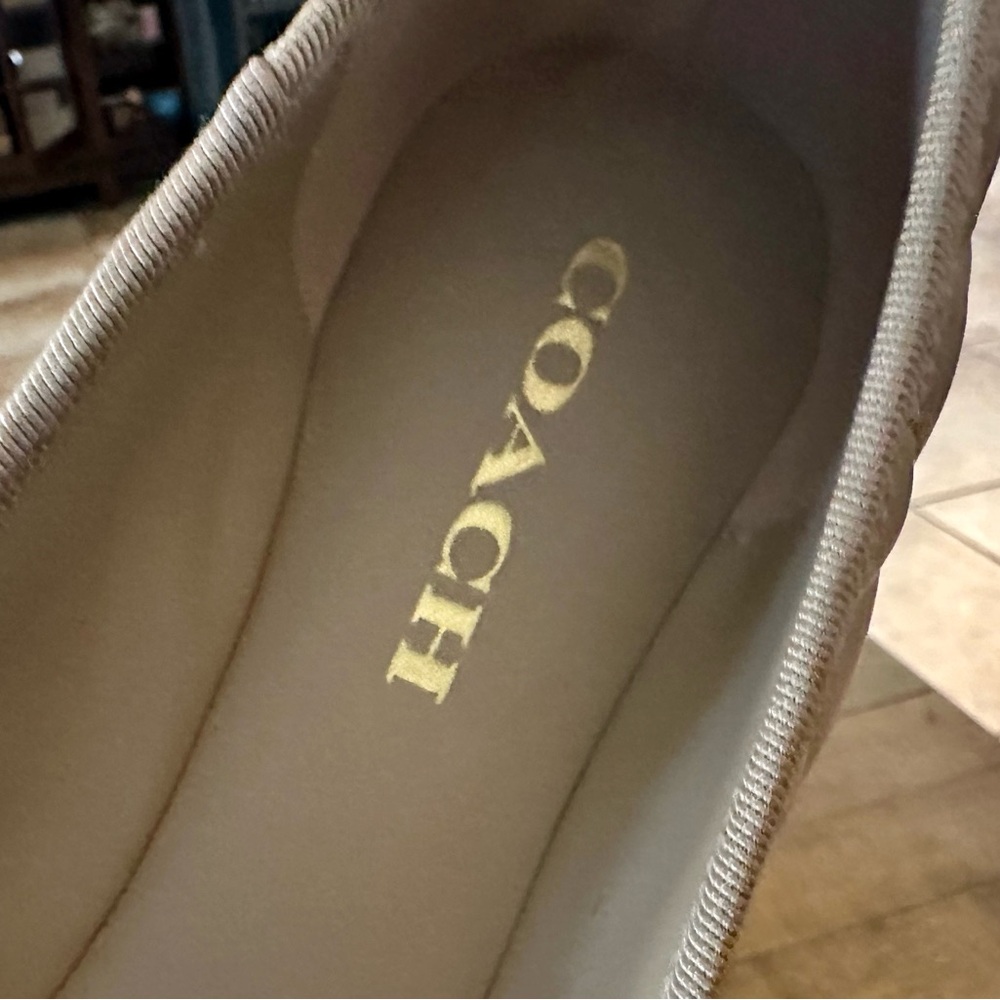 Coach Genuine Leather Allyson Quilted Ballet Flats Size 10 - Picture 5 of 16